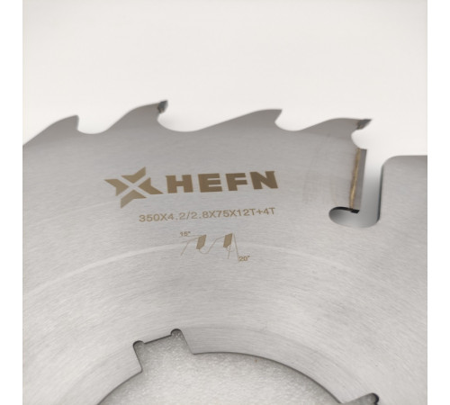 Пильный диск по дереву Диск пильный 350x75x4.2/2.8 z12+12+4 4KN13, 5х7, 5 Белая Акула (Хвоя, Береза) HEFN