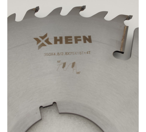Пильный диск по дереву Диск пильный 350x75x4.8/2.8 z18+18+4 4KN13, 5х7, 5 Белая Акула (Осина) HEFN