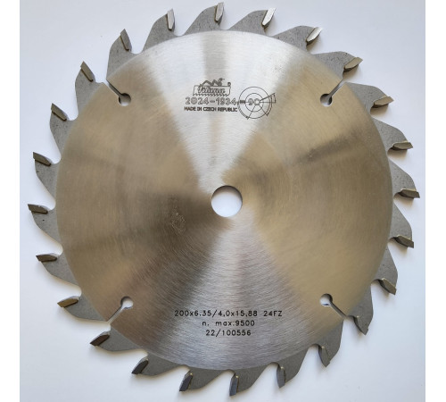 Пильный диск по дереву, МДФ, ДСП 200x6.35/3.0x15.88 z24 80 FZ