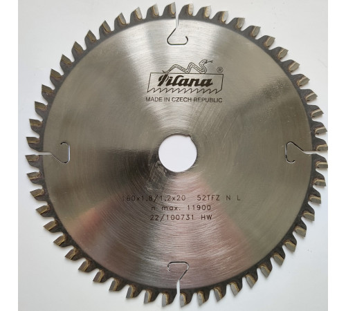 Пильный диск по дереву 160x1.8/1.2x20 z52  91 TFZ N L