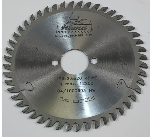Пильный диск по дереву 156x2.6/1.6x30 z48  91 WZ