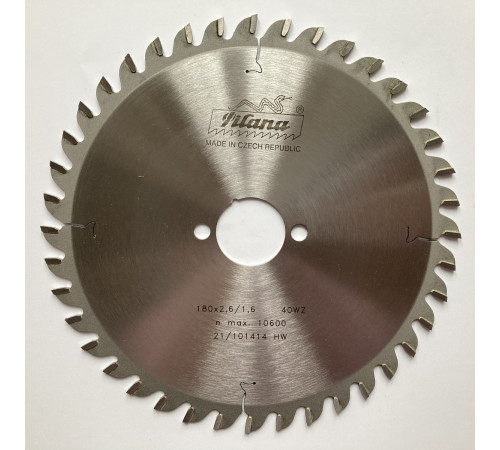 Пильный диск по дереву 180x2.6/1.6x30 z40  91 WZ