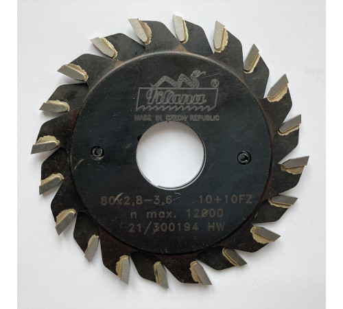 Пила дисковая TCT "Pilana"   80x2.8-3.6x20 z10+10  93.1 FZ
