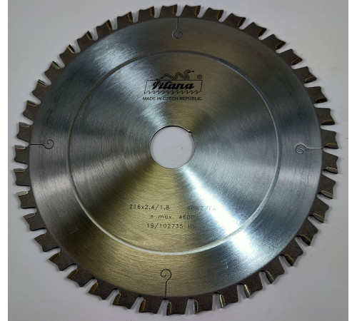 Пильный диск для резки сэндвич панелей  216x2.4/1.8x30 z40  88 WZ/FA
