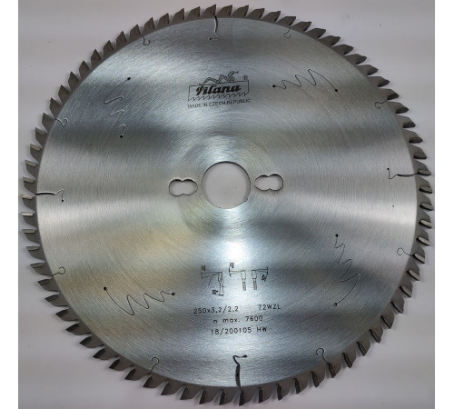 Пила дисковая TCT "Pilana" 250x3.2/2.2x30 z72  98-11 WZ L