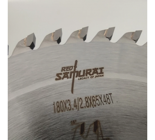 Диск пильный пазовый 180х65х3.4/2,8 z48 RH/LH RED SAMURAI