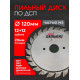 Пильный диск подрезной двухсоставной по ДСП 120x2.8-3.6x20 Z12+12T ST2 RED SAMURAI